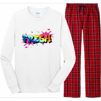 Fresh Old School Graffiti Style Funny Graffiti Graphic Long Sleeve Pajama Set