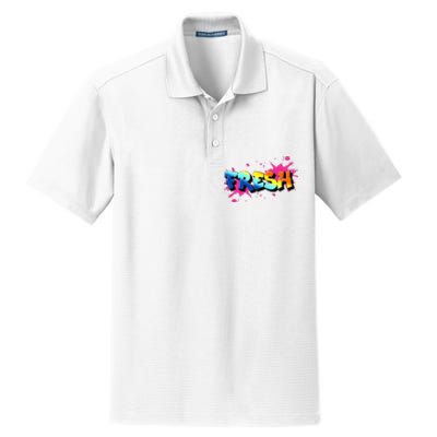 Fresh Old School Graffiti Style Funny Graffiti Graphic Dry Zone Grid Polo