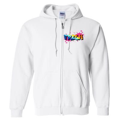 Fresh Old School Graffiti Style Funny Graffiti Graphic Full Zip Hoodie