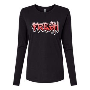 Fresh Old School Graffiti Style Funny Graffiti Graphic Womens Cotton Relaxed Long Sleeve T-Shirt