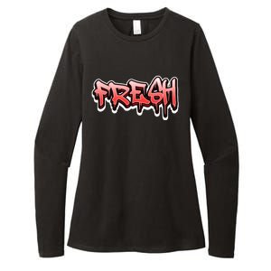 Fresh Old School Graffiti Style Funny Graffiti Graphic Womens CVC Long Sleeve Shirt