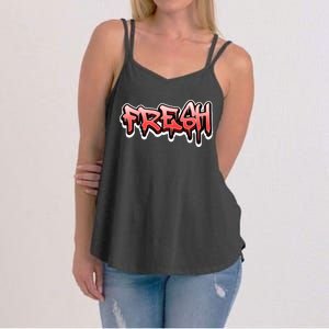 Fresh Old School Graffiti Style Funny Graffiti Graphic Women's Strappy Tank