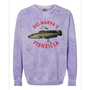 Fun Outdoors Snakehead Fishzilla Fishing Colorblast Crewneck Sweatshirt