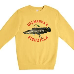 Fun Outdoors Snakehead Fishzilla Fishing Premium Crewneck Sweatshirt