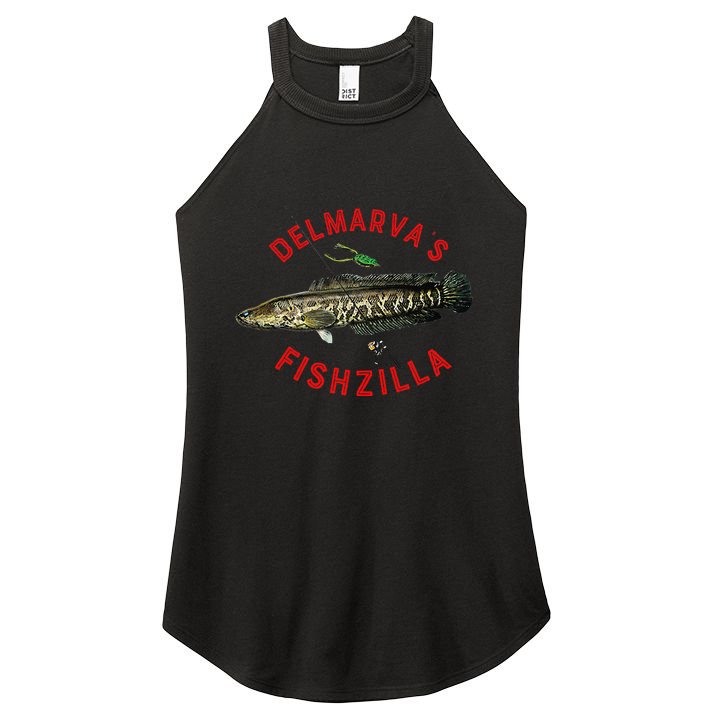 Fun Outdoors Snakehead Fishzilla Fishing Women's Perfect Tri Rocker Tank