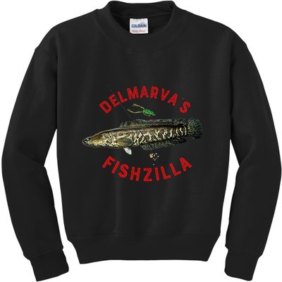 Fun Outdoors Snakehead Fishzilla Fishing Kids Sweatshirt