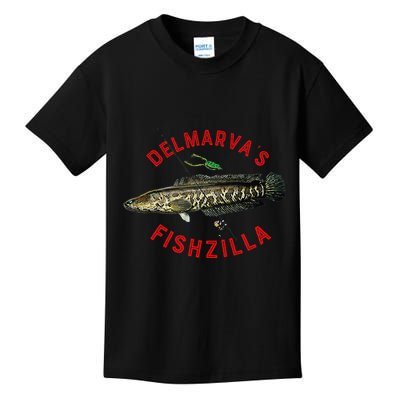 Fun Outdoors Snakehead Fishzilla Fishing Kids T-Shirt