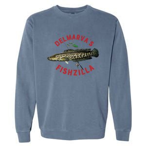 Fun Outdoors Snakehead Fishzilla Fishing Garment-Dyed Sweatshirt