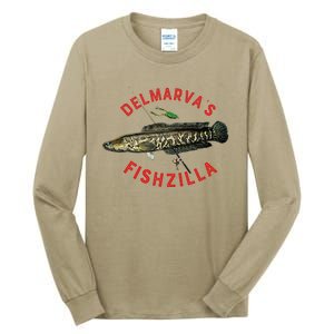 Fun Outdoors Snakehead Fishzilla Fishing Tall Long Sleeve T-Shirt