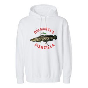 Fun Outdoors Snakehead Fishzilla Fishing Garment-Dyed Fleece Hoodie