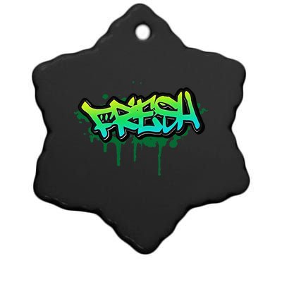 Fresh Old School Graffiti Style Funny Graffiti Graphic Ceramic Star Ornament