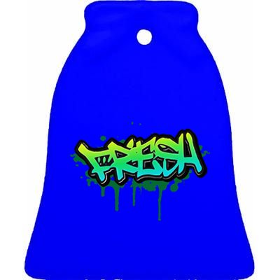 Fresh Old School Graffiti Style Funny Graffiti Graphic Ceramic Bell Ornament