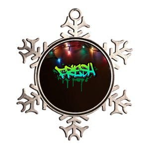 Fresh Old School Graffiti Style Funny Graffiti Graphic Metallic Star Ornament