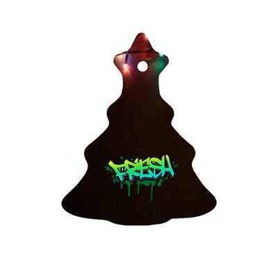 Fresh Old School Graffiti Style Funny Graffiti Graphic Ceramic Tree Ornament