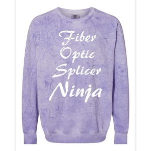 Fiber Optic Splicer Occupation Work Colorblast Crewneck Sweatshirt