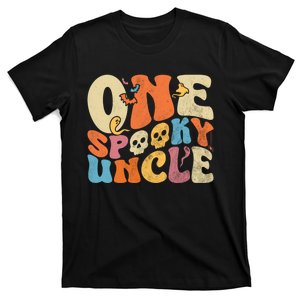 Funny One Spooky Uncle Groovy Cool Halloween Costume T-Shirt