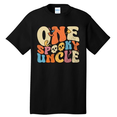 Funny One Spooky Uncle Groovy Cool Halloween Costume Tall T-Shirt