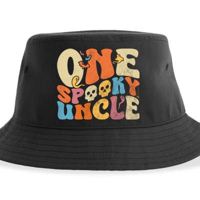 Funny One Spooky Uncle Groovy Cool Halloween Costume Sustainable Bucket Hat