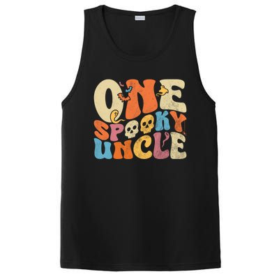 Funny One Spooky Uncle Groovy Cool Halloween Costume PosiCharge Competitor Tank