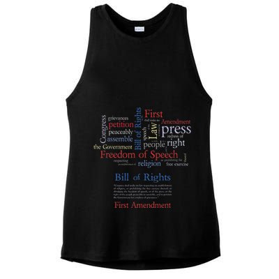 Freedom Of Speech 1st Amendment Ladies PosiCharge Tri-Blend Wicking Tank