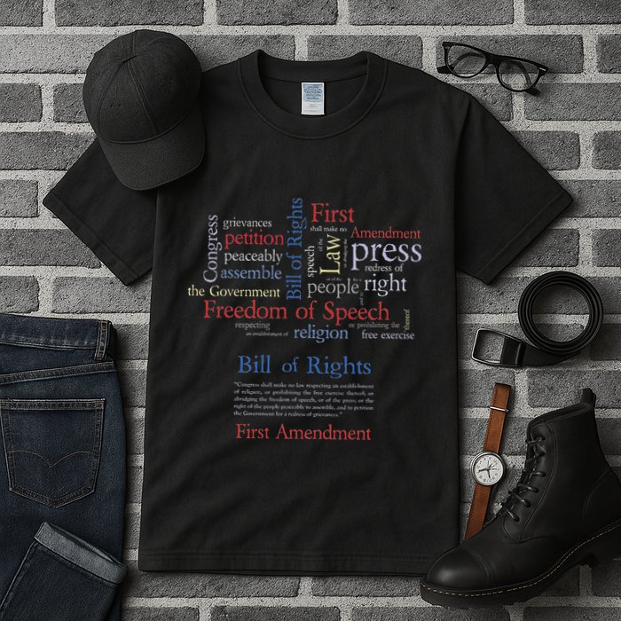 Freedom Of Speech 1st Amendment Tall T-Shirt