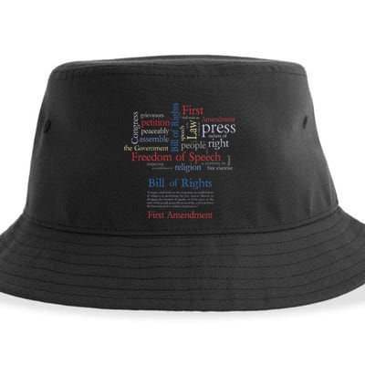Freedom Of Speech 1st Amendment Sustainable Bucket Hat