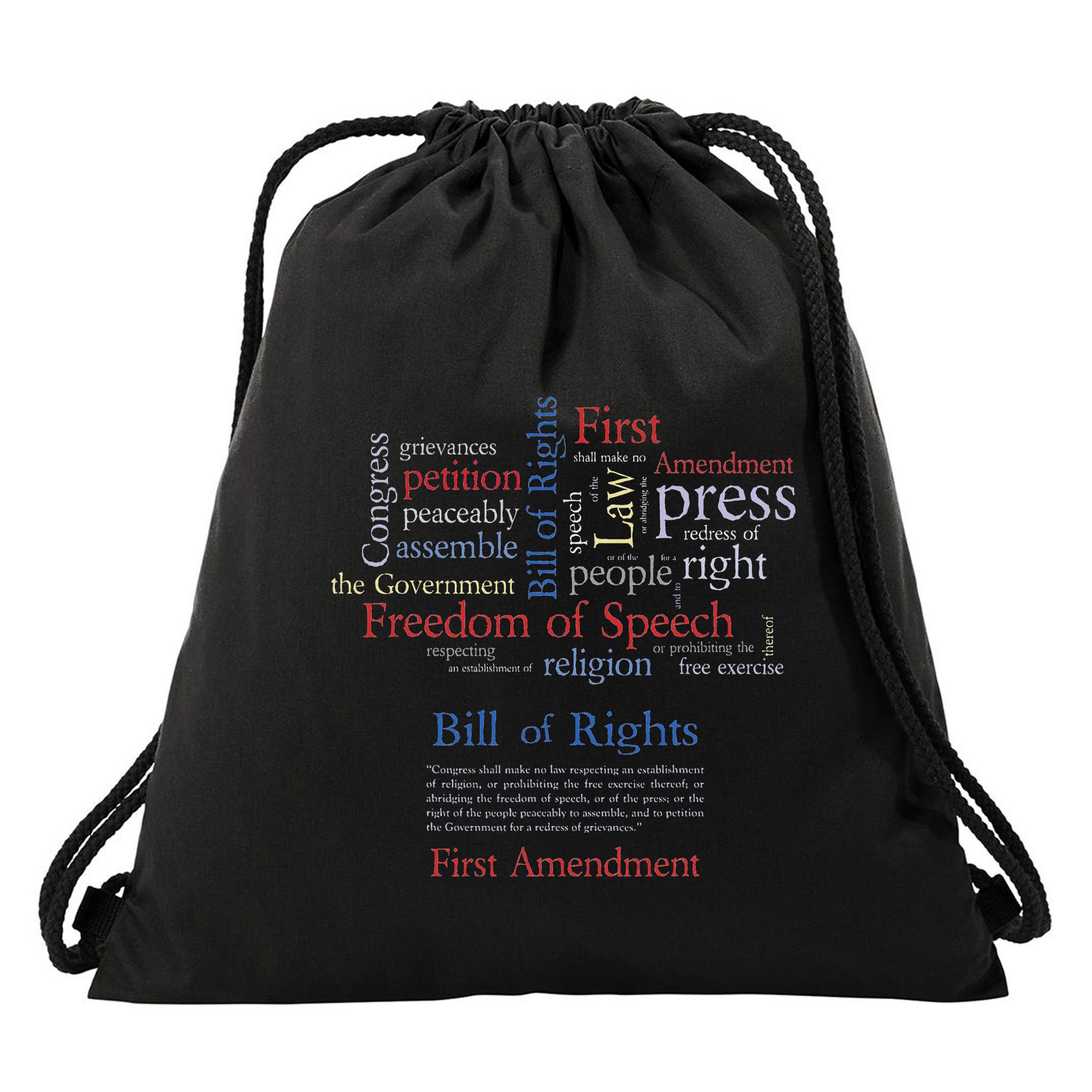 Freedom Of Speech 1st Amendment Drawstring Bag