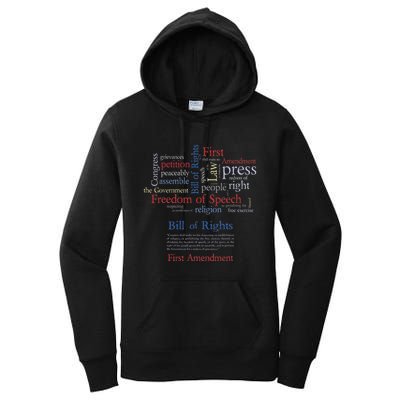 Freedom Of Speech 1st Amendment Women's Pullover Hoodie