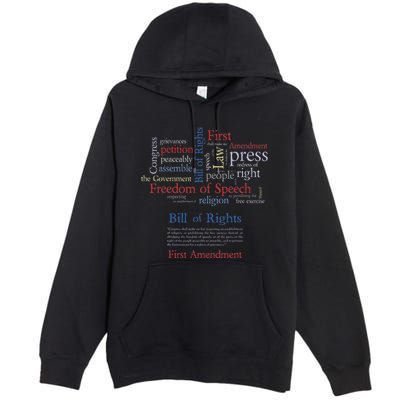 Freedom Of Speech 1st Amendment Premium Pullover Hoodie