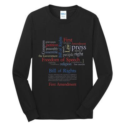Freedom Of Speech 1st Amendment Tall Long Sleeve T-Shirt