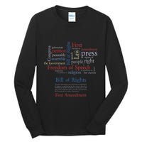 Freedom Of Speech 1st Amendment Tall Long Sleeve T-Shirt