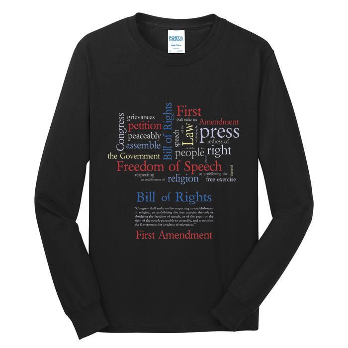Freedom Of Speech 1st Amendment Tall Long Sleeve T-Shirt