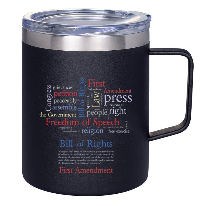 Freedom Of Speech 1st Amendment 12oz Stainless Steel Coffee Mug