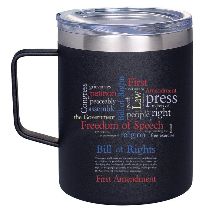 Freedom Of Speech 1st Amendment 12oz Stainless Steel Coffee Mug