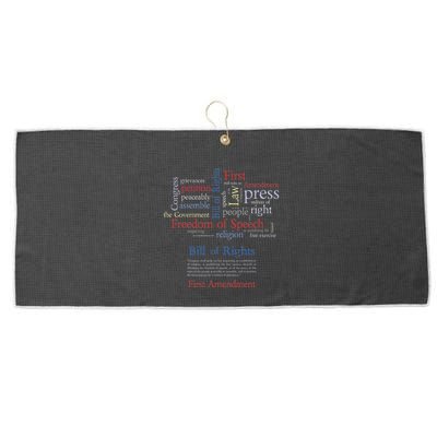 Freedom Of Speech 1st Amendment Large Microfiber Waffle Golf Towel