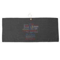 Freedom Of Speech 1st Amendment Large Microfiber Waffle Golf Towel