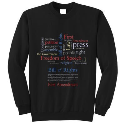 Freedom Of Speech 1st Amendment Tall Sweatshirt