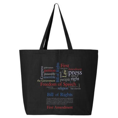 Freedom Of Speech 1st Amendment 25L Jumbo Tote