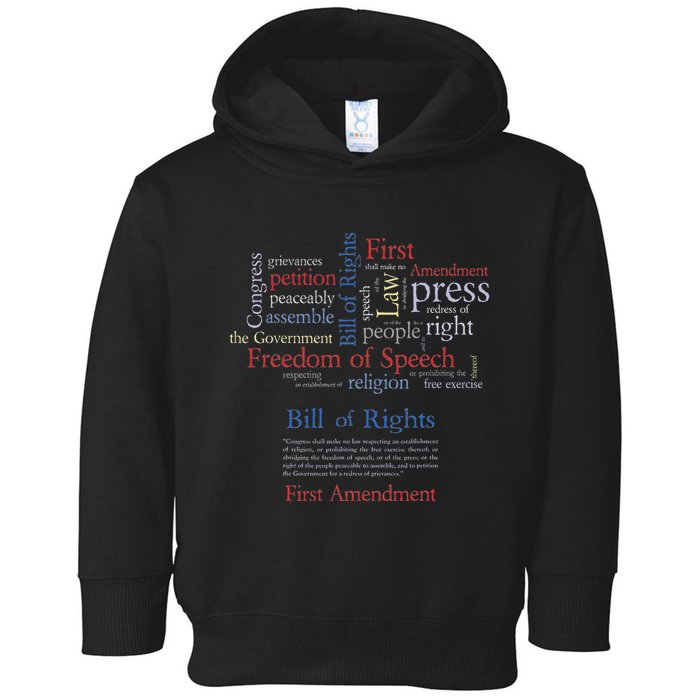 Freedom Of Speech 1st Amendment Toddler Hoodie