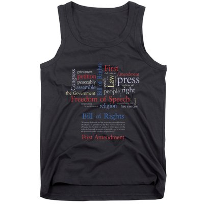 Freedom Of Speech 1st Amendment Tank Top