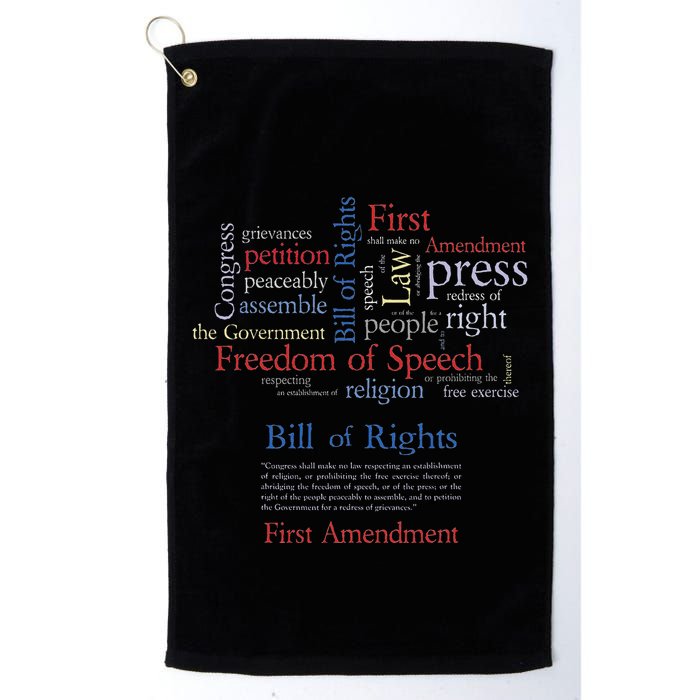 Freedom Of Speech 1st Amendment Golf Towel