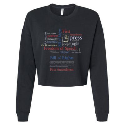 Freedom Of Speech 1st Amendment Cropped Pullover Crew