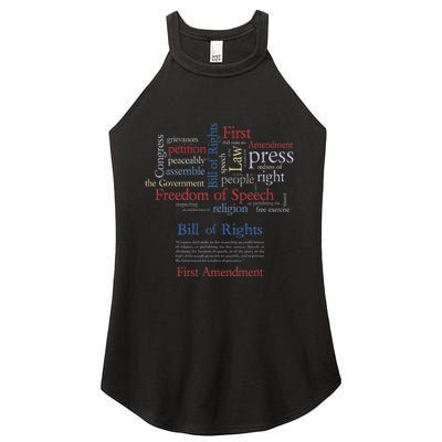 Freedom Of Speech 1st Amendment Women's Perfect Tri Rocker Tank