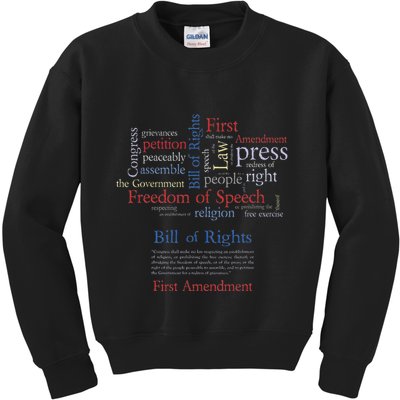 Freedom Of Speech 1st Amendment Kids Sweatshirt