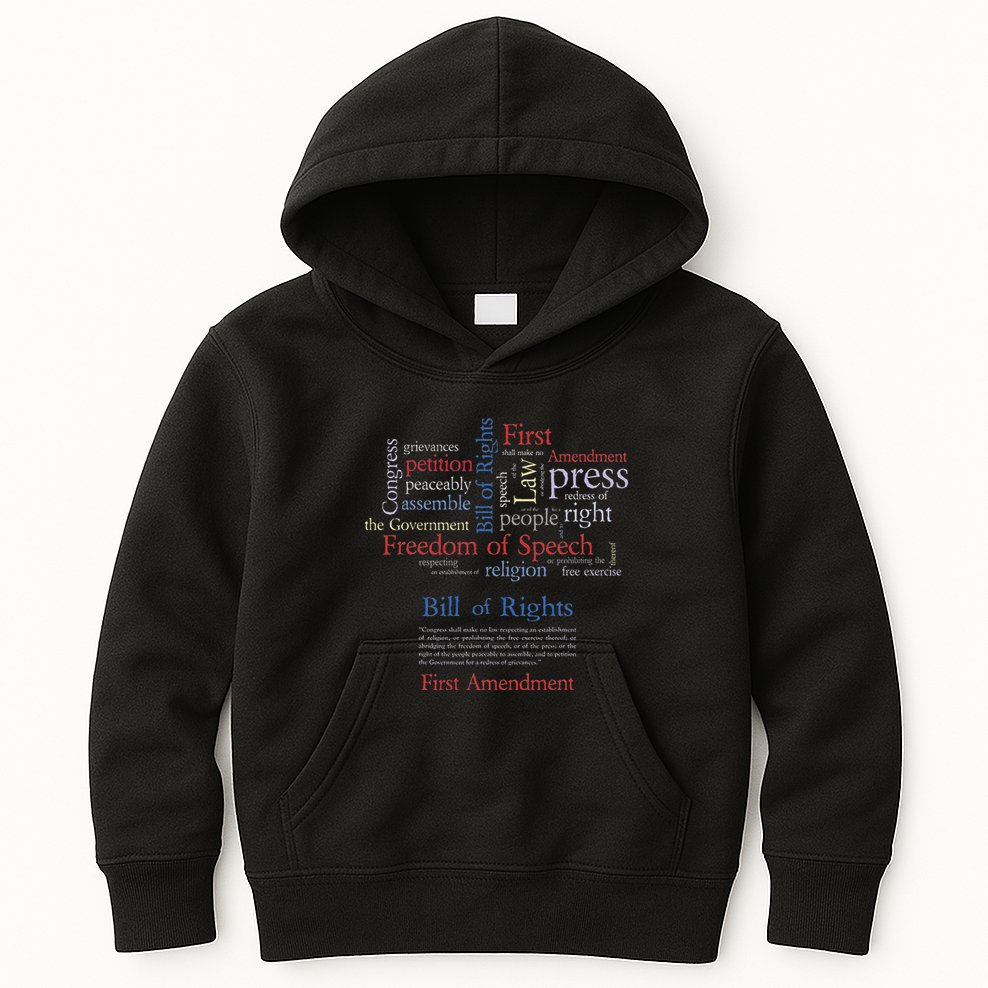 Freedom Of Speech 1st Amendment Kids Hoodie