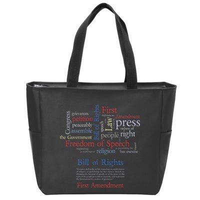 Freedom Of Speech 1st Amendment Zip Tote Bag