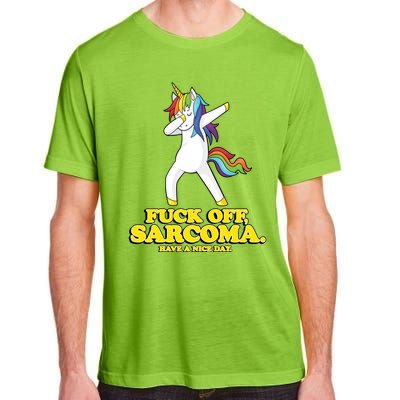 Fuck Off Sarcoma Funny Cancer Survivor Quote Unicorn Great Gift Adult ChromaSoft Performance T-Shirt