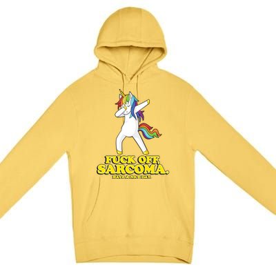 Fuck Off Sarcoma Funny Cancer Survivor Quote Unicorn Great Gift Premium Pullover Hoodie