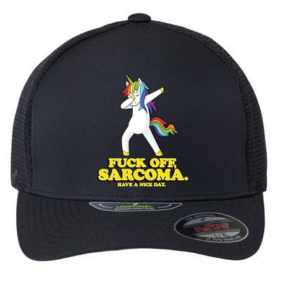 Fuck Off Sarcoma Funny Cancer Survivor Quote Unicorn Great Gift Flexfit Unipanel Trucker Cap