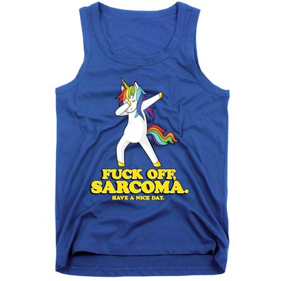 Fuck Off Sarcoma Funny Cancer Survivor Quote Unicorn Great Gift Tank Top